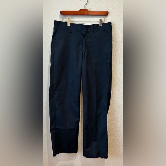 Dickies Navy Blue Straight Leg Relaxed Fit Flex Work Pants Mens Size 32x32 - Picture 3 of 5